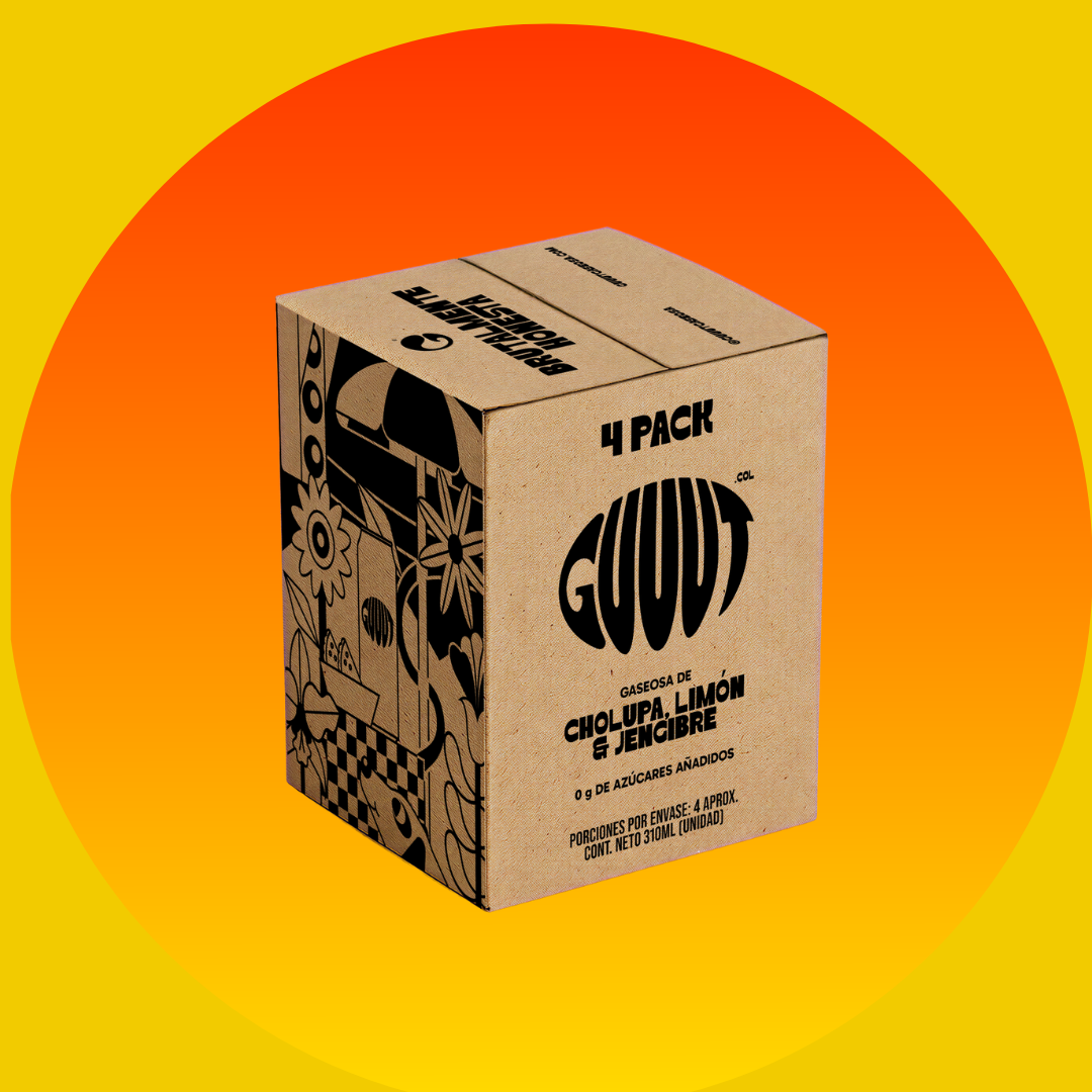 Pack Descubre Guuut:  4 unidades · Cholupa, limón & jengibre