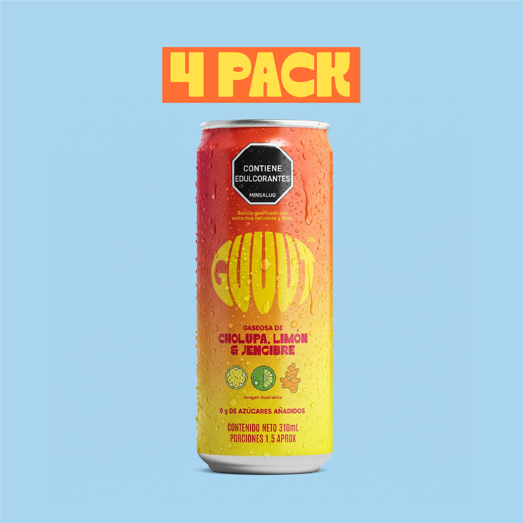 Pack Descubre Guuut:  4 unidades · Cholupa, limón & jengibre