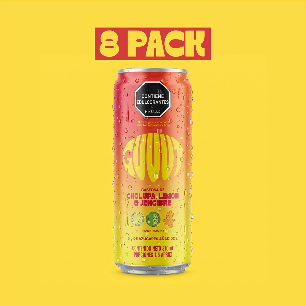 Pack Doble Descubre Guuut: 8 unidades · Cholupa, limón & jengibre