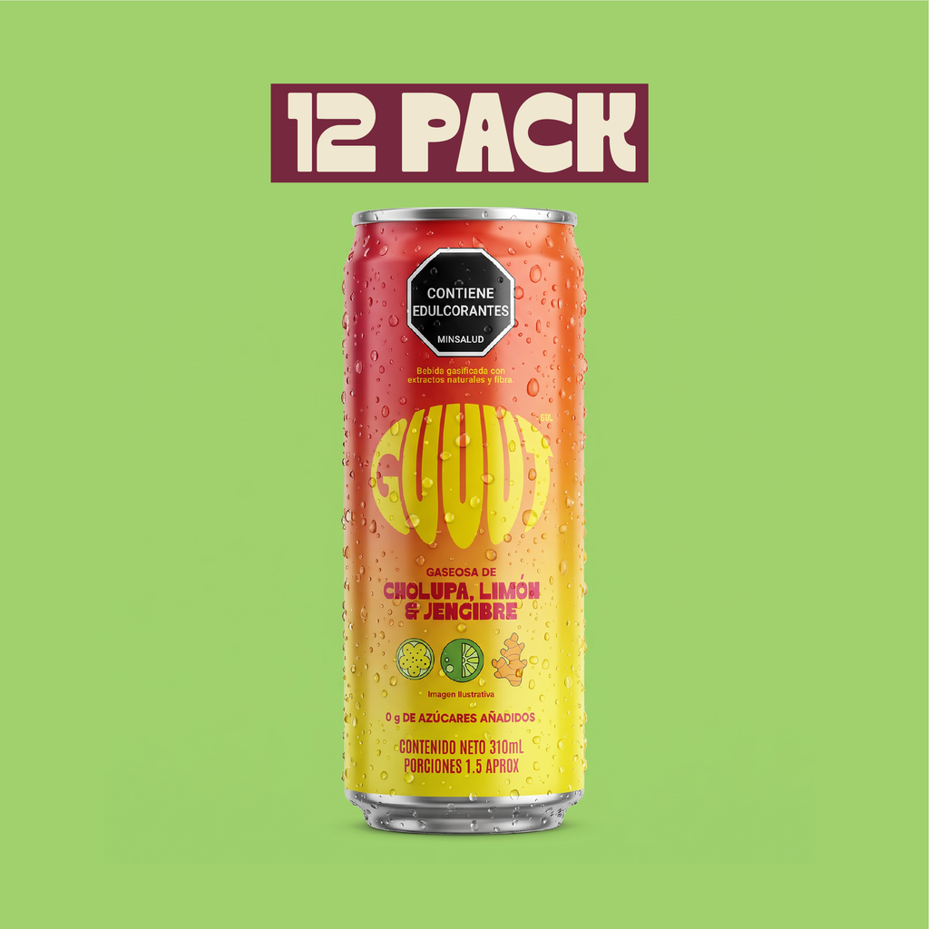 Pack Modo Semana Guuut: 12 unidades · Cholupa, limón & jengibre