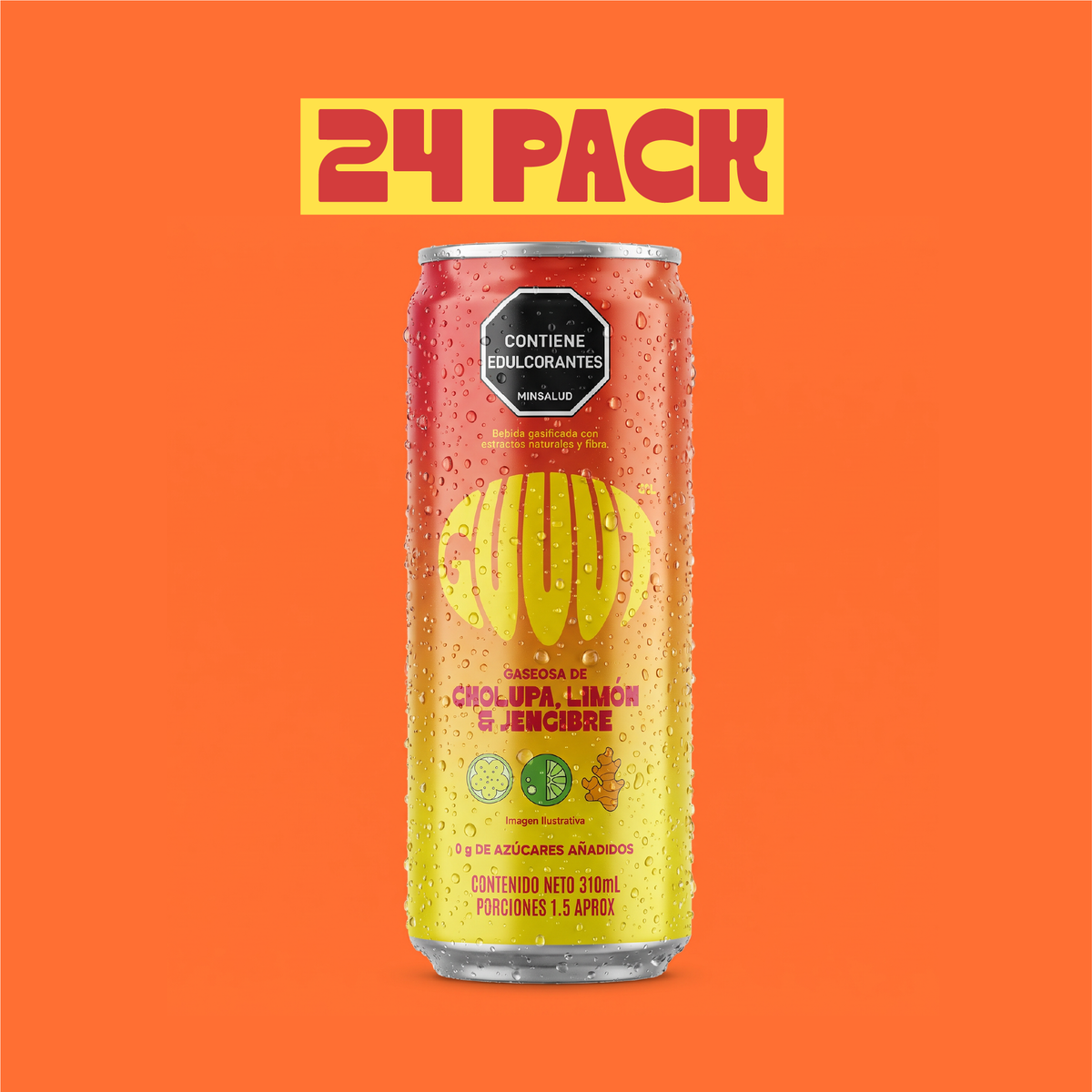 Pack Amigos Guuut:  24 unidades · Cholupa, limón & jengibre