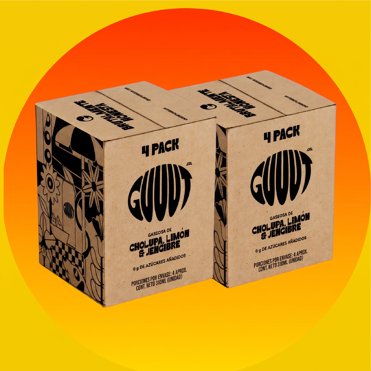 Pack Doble Descubre Guuut: 8 unidades · Cholupa, limón & jengibre